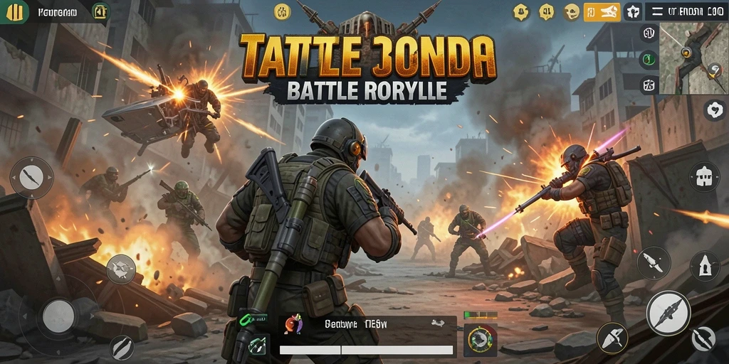 Tangkapan layar dari gameplay seru di 8II Battle Royale.