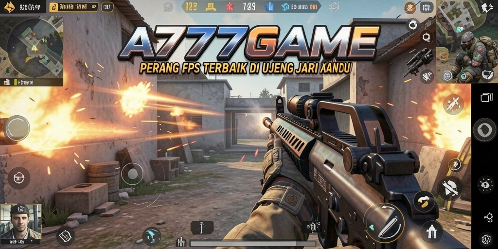Gameplay intens yang menampilkan aksi tembak-menembak seru di A777GAME.