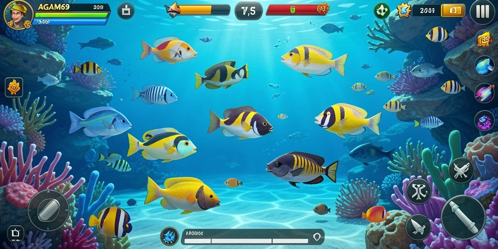 Tampilan gameplay seru dalam AGAM69 Tembak Ikan.