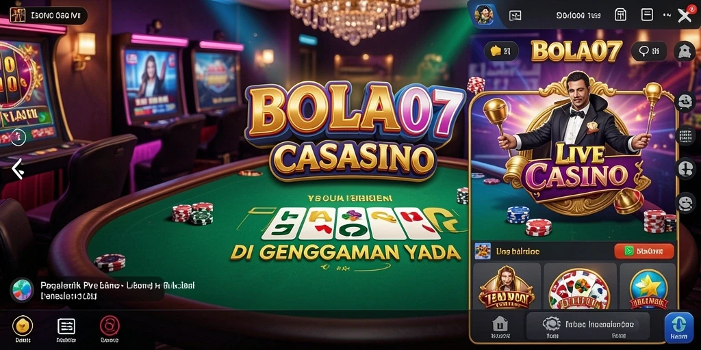 Tampilan screenshot utama gameplay BOLA07 Live Casino yang mendebarkan.