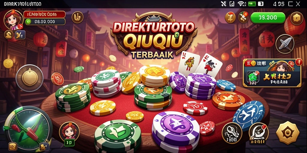 Tangkapan layar utama yang menunjukkan gameplay QiuQiu yang seru.