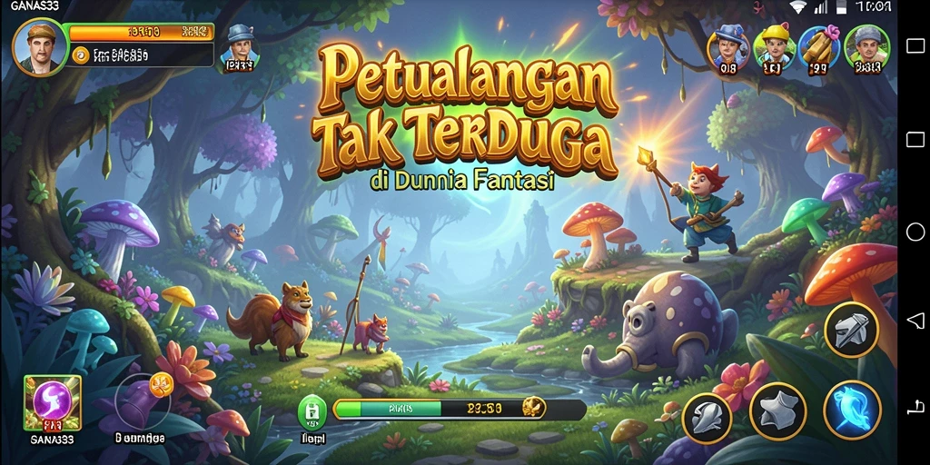 Tangkapan layar gameplay yang menggambarkan aksi seru dalam GANAS33.