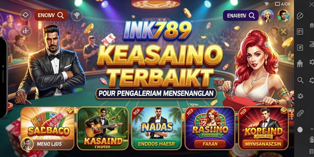Tampilan gameplay mendebarkan dari INK789 yang menyajikan suasana kasino.