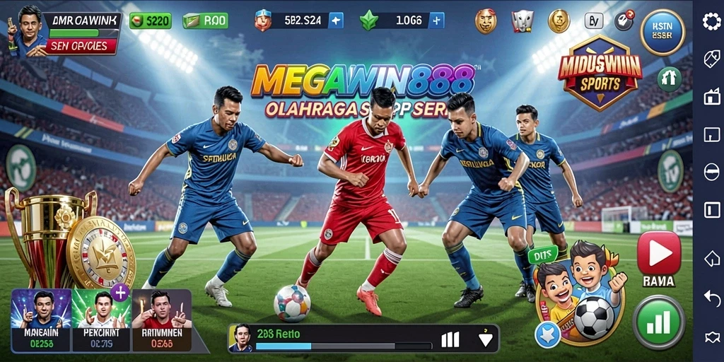 Gameplay seru MEGAWIN888 yang menampilkan berbagai cabang olahraga.