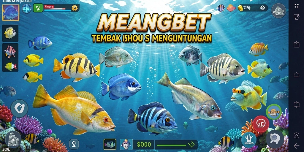 Gameplay seru MENANGBET dengan aksi menembak ikan.