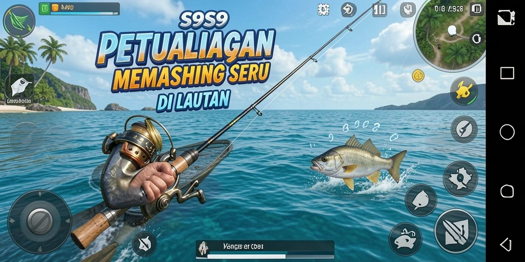 Tampilan gameplay Fishing yang seru dan mendebarkan di S9S9.