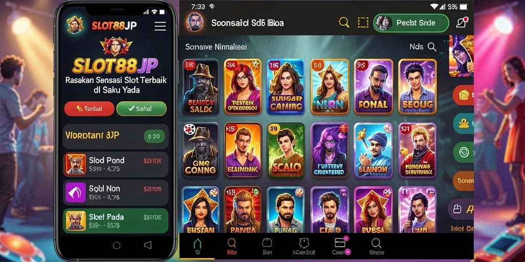 Tampilan gameplay SLOT88JP yang menarik dan berwarna.