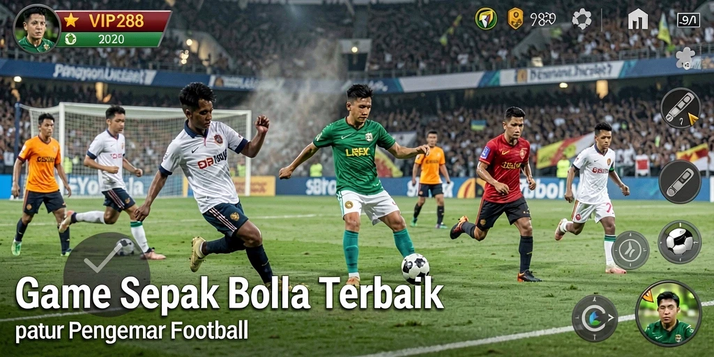 Tampilan game VIP288 dengan aksi sepak bola yang seru.